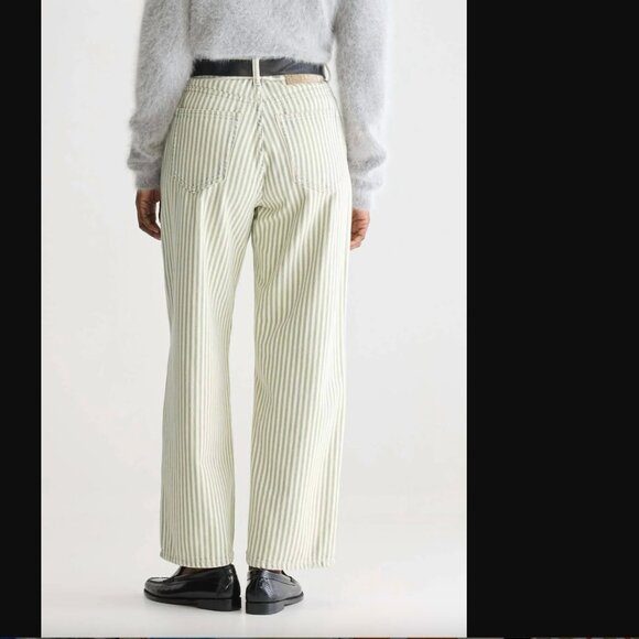 NWT BELLEROSE Paty jeans in Green Stripe S 25 - Picture 4 of 4